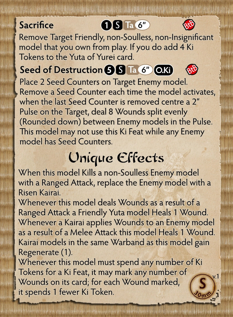 Yuta of Yurei Themed Warband