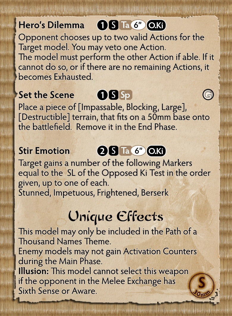 The Path of a Thousand Names Themed Warband