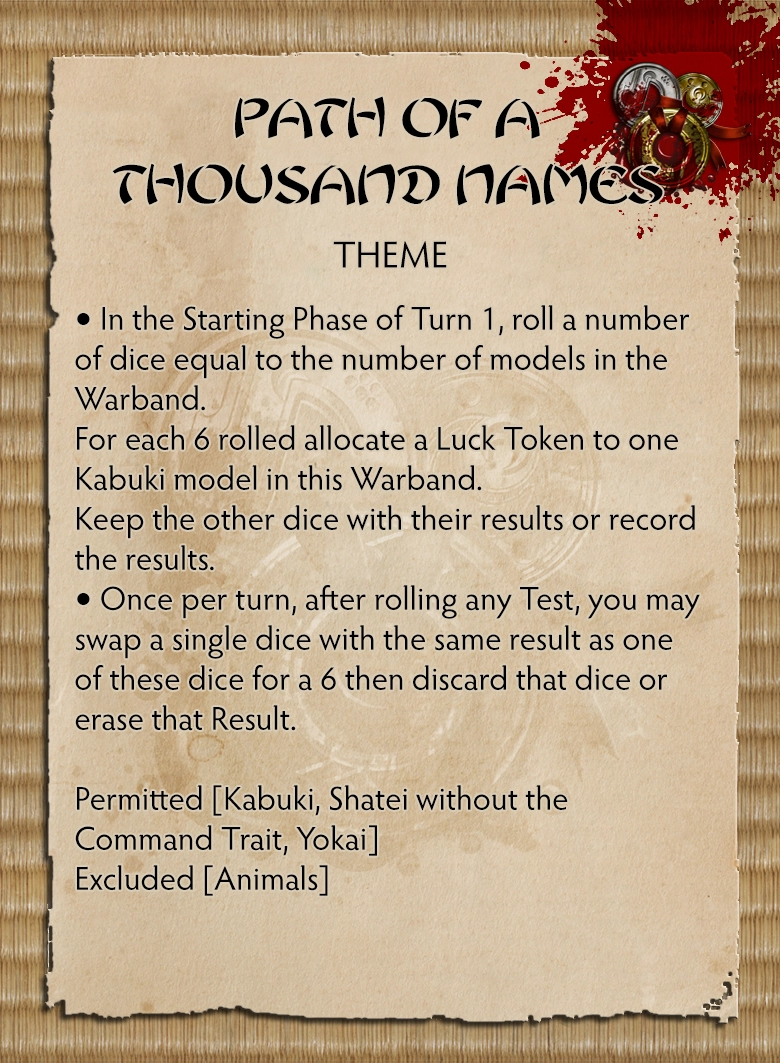 The Path of a Thousand Names Themed Warband