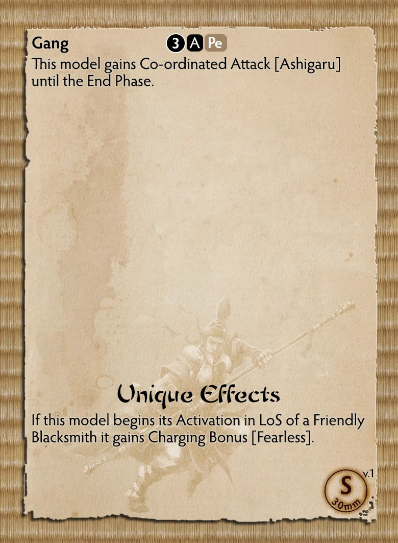 Unblessed Ashigaru profile card
