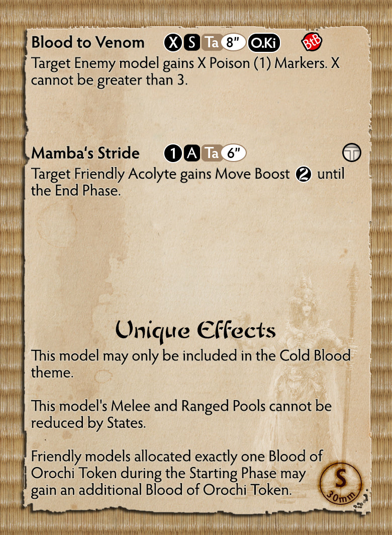 Cold Blood Themed Warband